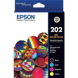 EPSON 202 INK VALUE PACK OF 4 CARTRIDGES