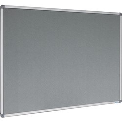 VISIONCHART PINBOARD FELT 900 x 600mm Grey DISCONTINUED
