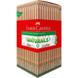 Faber Castell HB NATURALS Graphite Pencils Box of 72