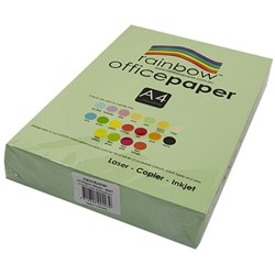 RAINBOW OFFICE PAPER A4 80GSM Mint/ SPRING GREEN Ream of 500