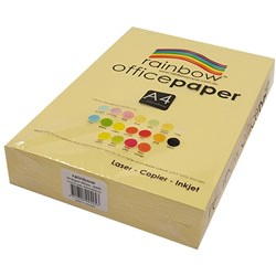 RAINBOW OFFICE PAPER A4 Sand 80GSM Ream of 500