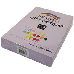 RAINBOW OFFICE PAPER  Lavender A4 80GSM Ream of 500