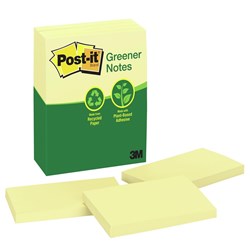655RP POST-IT PAD YELLOW EACH RECYCLED PAPER NOTE 73MM X123 limited stock