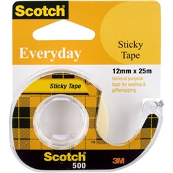 SCOTCH 502 EVERYDAY STICKY TAPE 12x25mm in dispenser LIMITED STOCK