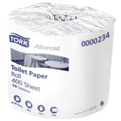 TOILET ROLL TORK 234 T4 2 PLY 400 SHEET single wrap fsc certified