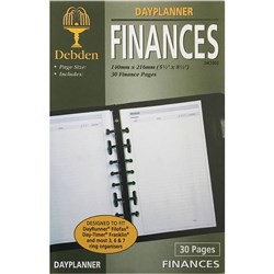 DEBDEN DAYPLANNER REFILL DESK EDITION FINANCES