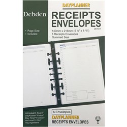 DEBDEN DAYPLANNER REFILL DESK EDITION RECEIPT ENVELOPE