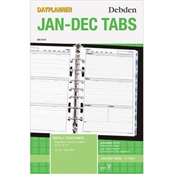 DEBDEN DAYPLANNER REFILL DESK EDITION JAN - DEC TABS
