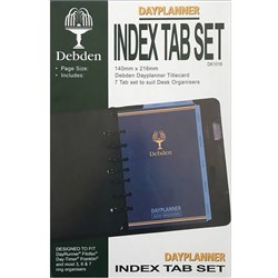 DEBDEN DAYPLANNER REFILL DESK INDEX TABS 216 X 140MM