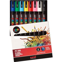 UNIBALL POSCA PC5M8A Paint Marker Assorted Pack of 8