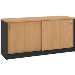 OM CREDENZA 1500W x 450D x 720H Beech Charcoal