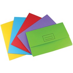 STAT ASSORTED DOCUMENT WALLET FOOLSCAP PACK OF 25 MANILLA