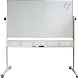 RAPIDLINE MOBILE WHITEBOARD 1500mm W x 1200mm H x 15mm T White MAGNETIC