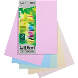 Quill Board 210GSM A4 PASTEL ASSORTED PACK OF 50