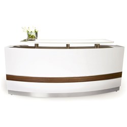 Conservatory Reception Counter W 1800 x D 1145 x H 1150mm Gloss White