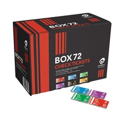 CHECK TICKETS OLYMPIC BOX 72 1-100 BOX OF 72 BOOKS ASSORTED RAFFLE TICKET BOOKS