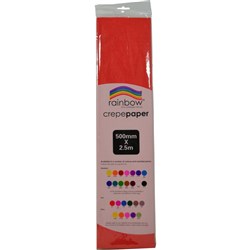RAINBOW CREPE PAPER 500mmx2.5m Red