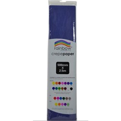 RAINBOW CREPE PAPER 500mmx2 5m Dark Blue