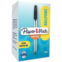 Papermate  Inkjoy 50 100 Black Ballpoint Pen 1.0mm Black Pack of 60