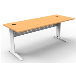 RAPID SPAN OPEN DESK 1800MM W X 700MM D X 730MM H BEECH TOP WHITE FRAME