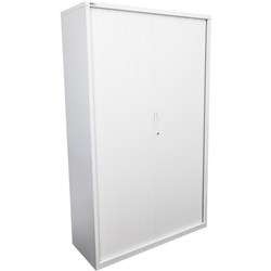 RAPID GO TAMBOUR CUPBOARD H1980xW1200xD470 WHITE CHINA with 5 shelves