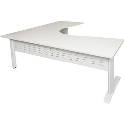 RAPID SPAN CORNER WORKSTATION 1800MM X 1200MM X 700MM D X 730MM H WHITE TOP WHITE FRAME