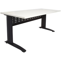 RAPID SPAN OPEN DESK 1500MM W X 700MM D X 730MM H WHITE TOP BLACK FRAME