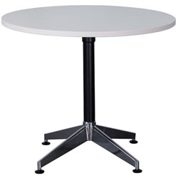 Typhoon Round Meeting Table 1200mm Diam White Top Black Stem With Chrome Base