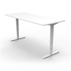 Boost Electric Height Adjustable Desk 1200Wx750D White Top White Frame