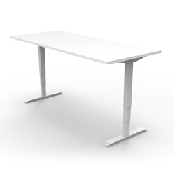 Boost Electric Height Adjustable Desk 1500Wx750D White Top White Frame