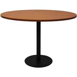 Rapidline Round Meeting Table 1200mm Diam Top Cherry with Black
