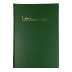 COLLINS FINANCIAL DIARY A6 WTO 36M4.P40 GREEN