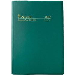COLLINS FINANCIAL DIARY A6 WTO 36M7.V40  GREEN
