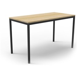 Rapidline Tall Drafting Table 1500Wx750Dx900mmH Black Frame Natural Oak Top