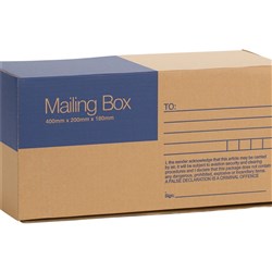 CUMBERLAND MAILING BOX Brown Address 400x200x180mm EACH      Pack is 25