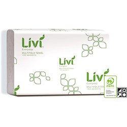 LIVI BASICS MULTIFOLD TOWEL 200 SHEETS CTN OF 20