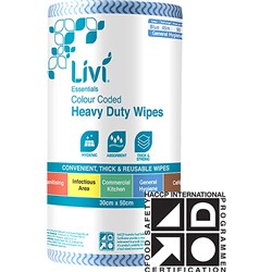 LIVI ESSENTIALS COMMERCIAL WIPES (BLUE) CTN OF 4