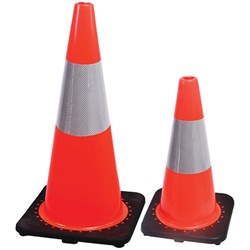 Trafalgar Value Traffic Cone PVC Orange High Visibility H450xW270xD270mm