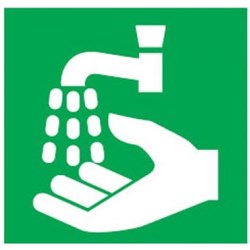 Brady Safety Sign Wash Hands Pictogram H300xW300mm Metal