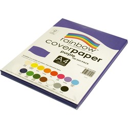 Rainbow Cover Paper Purple A4 125gsm 100 Sheets