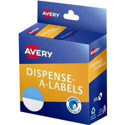 Avery Dispenser Label 24mm 1/2 Blue Dot Pack of 300