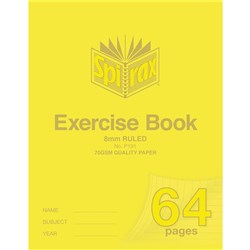 Spirax Exercise Book P191 225X175mm 64 Page 8Mm Ruled