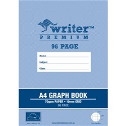 Writer Premium 10mm Graph Book A4 96 page
