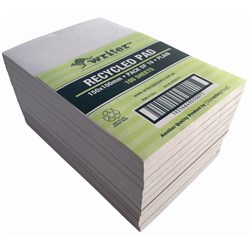 Writer Recycled Pad 100x150mm Plain Recycled 100 Sheets