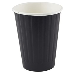 Disposable Double 12oz Wall Paper Cups 355ml Box of 500 Black