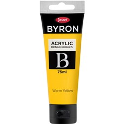 Jasart Byron Acrylic Paint 75ml Warm Yellow