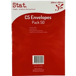 Stat Peel And C5 Seal Envelope Heavy Duty White Pack of 50