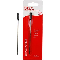 STAT CROSS COMPATIBLE FINE BLACK BALLPOINT PEN REFILL *SOLD AS SINGLE*