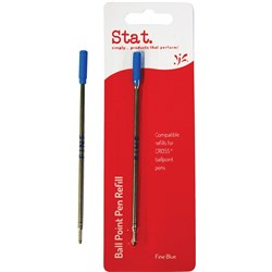 STAT CROSS COMPATIBLE FINE BLUE BALLPOINT PEN REFILL *SOLD AS SINGLE*