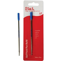 STAT CROSS COMPATIBLE MEDIUM BLUE BALLPOINT PEN REFILL *SOLD AS SINGLE*